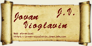 Jovan Vioglavin vizit kartica
